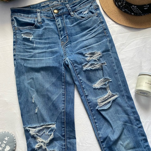 AMERICAN EAGLE super stretch ripped jeans - Picture 5 of 5